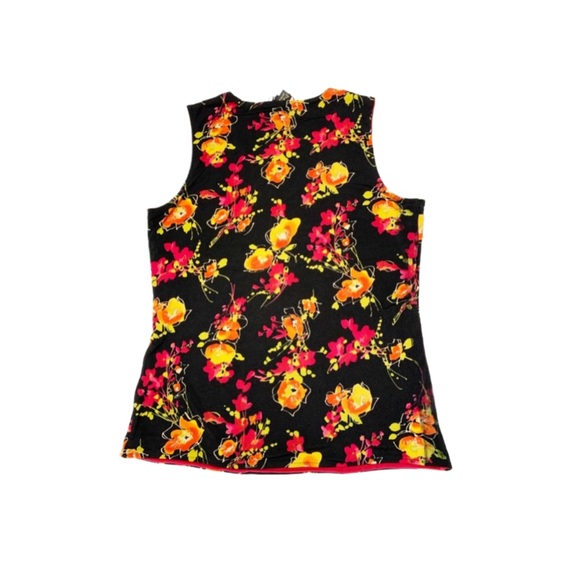 Pink , Red, Black, Orange And Yellow Floral Top - Picture 2 of 4
